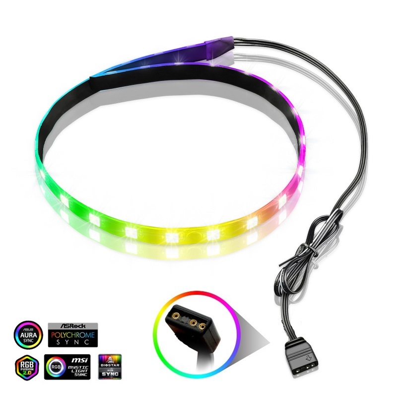 ไฟเส้น ไฟแต่งเคส แต่งคอมฯ ARGB Soft Light Strip, Light line ARGB 3pin 5V