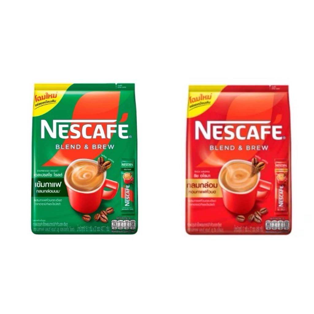 เนสกาแฟ เบลนด์ แอนด์ บรู กาแฟปรุงสำเร็จ 17 ก. แพ็ค 27ซองสีแดง