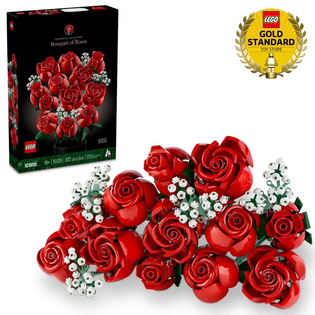 LEGO® Botanical Collection 10328 Bouquet of Roses - Perfect Valentine's Floral Gift Set