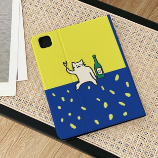 🌻24 ชั่วโมง🌻เคสไอแพด KITTY drink Gen12 Air6 gen11 เคส iPad party Gen8 AIR6/7Case iPad มีที่เก็บปากกา