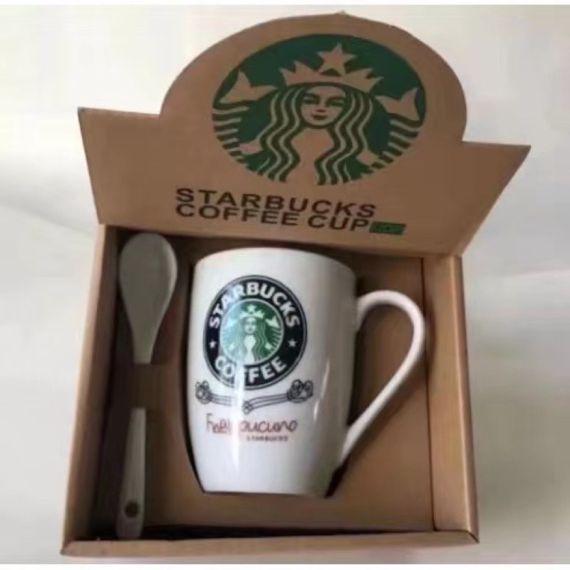 พร้อมส่ง แก้ว ถ้วยกาแฟสตาร์บัค แก้วเซรามิค อย่างดี ลายน่ารัก