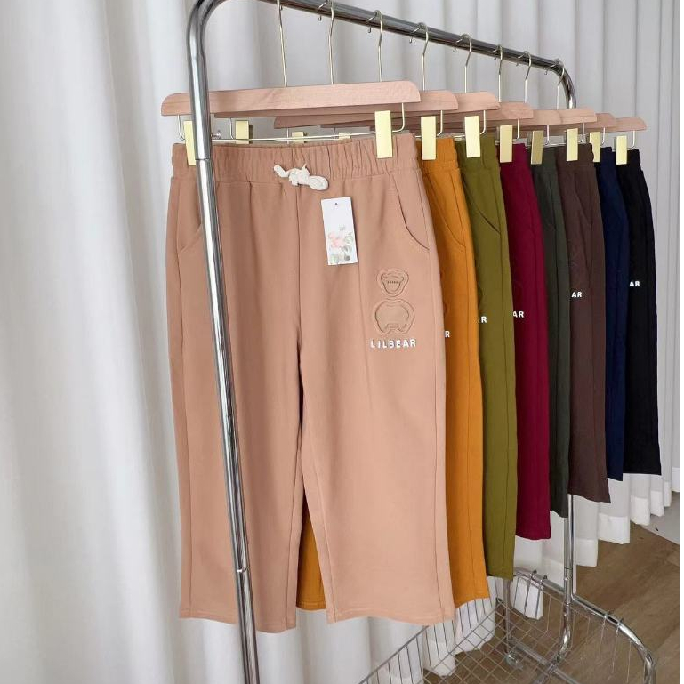 oversize！！เอว33-45สาวอ้วนก็ใส่ได้🎀* พร้อมส่ง * 🎀มาใหม่เนื้อผ้าดีผ้ายืด ทรงสวย กางเกงขา 5 ส่วนสีสวยมาก