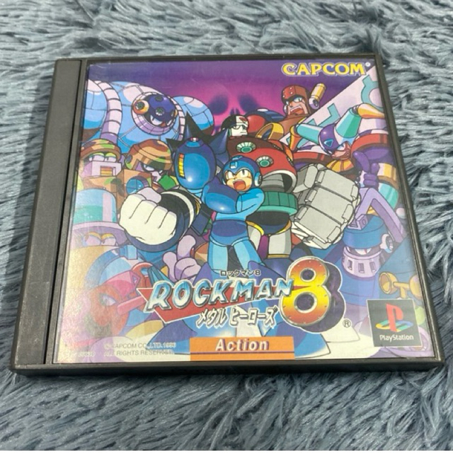 แผ่นแท้เครื่อง PlayStation1 เกมส์ Rockman8 โซน Japan แผ่นสวยคู่มือ