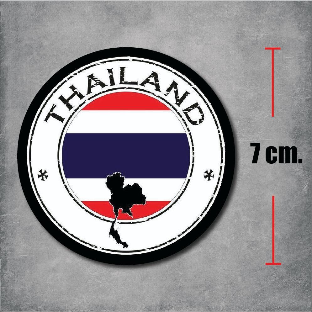 sticker pvc Thailand flag v.3 สติกเกอร์ ธงชาติไทย v.3 งานออฟเซ็ทแท้ pvc กันน้ำ กันแดด