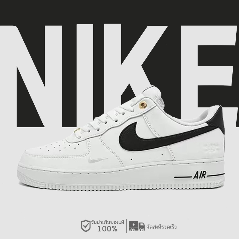 NIKE Air Force 1 Low se White Black DQ7658-100 รองเท้าผ้าใบ Air force 1