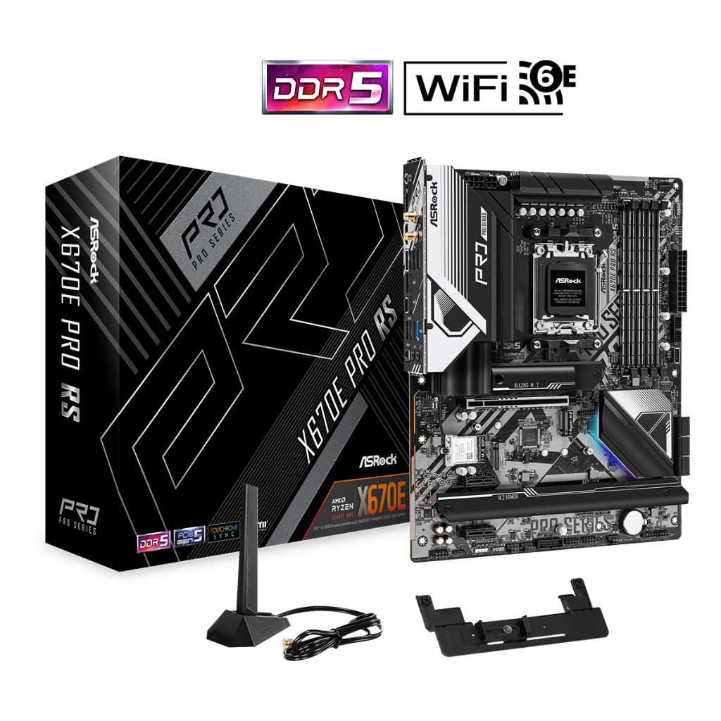 MAINBOARD (เมนบอร์ด) ASROCK X670E PRO RS (SOCKET AM5) (ATX)
