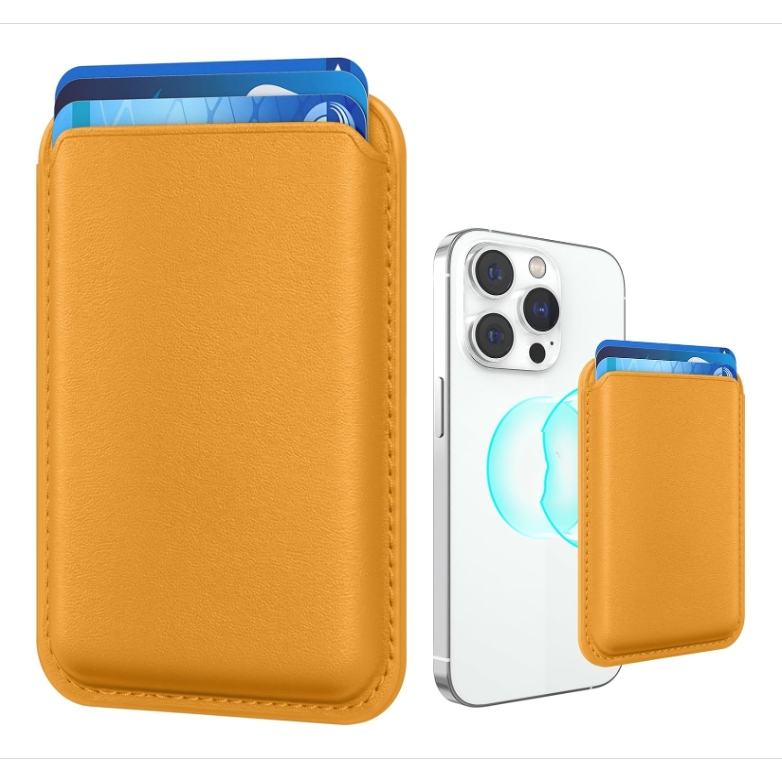 N212 กระเป๋าใสบัตรติดโทรศัพท์ Cell Phone Card Holder for iPhone 15 14 13 12 11 PRO MAX PLUS Stronger RFID Leather