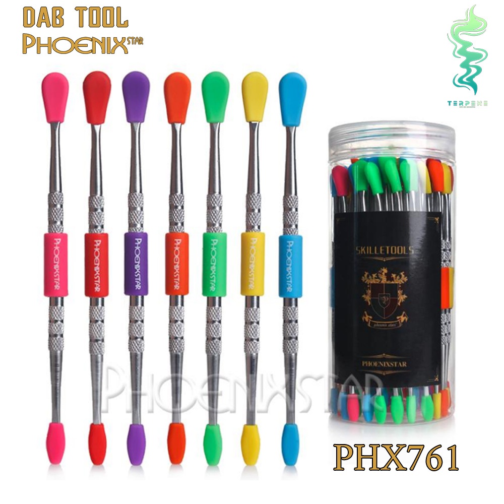 [1 ชิ้น] Phoenix Star Dab Tool Metal Dabber ไม้เขี่ยแด๊บ ไม้แยง ยาว 4.8 นิ้ว รุ่น PHX761 พร้อมซิลิโคน