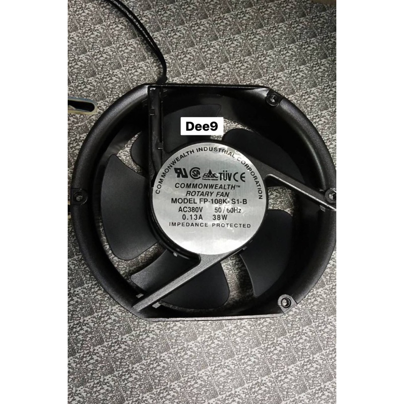 COMMONWEALTHTM ROTARY FAN MODEL FP-108K-S1-B AC380V 50/ 60Hz 0.13A 38W IMPEDANCE PROTECTED