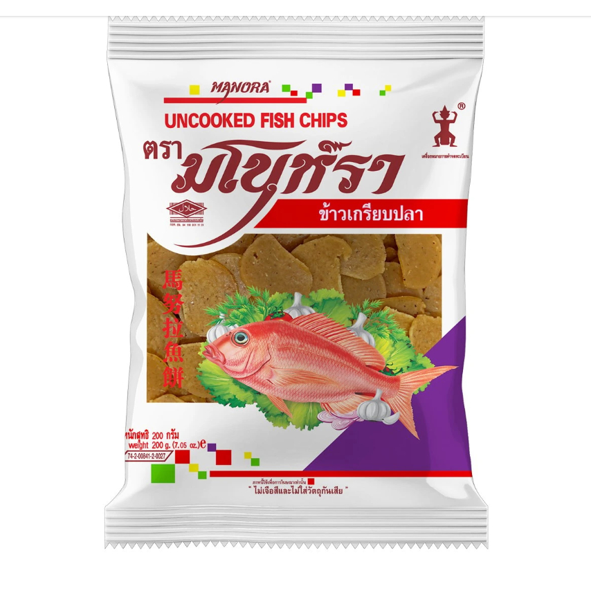 มโนห์รา ข้าวเกรียบปลาดิบ 200 ก.