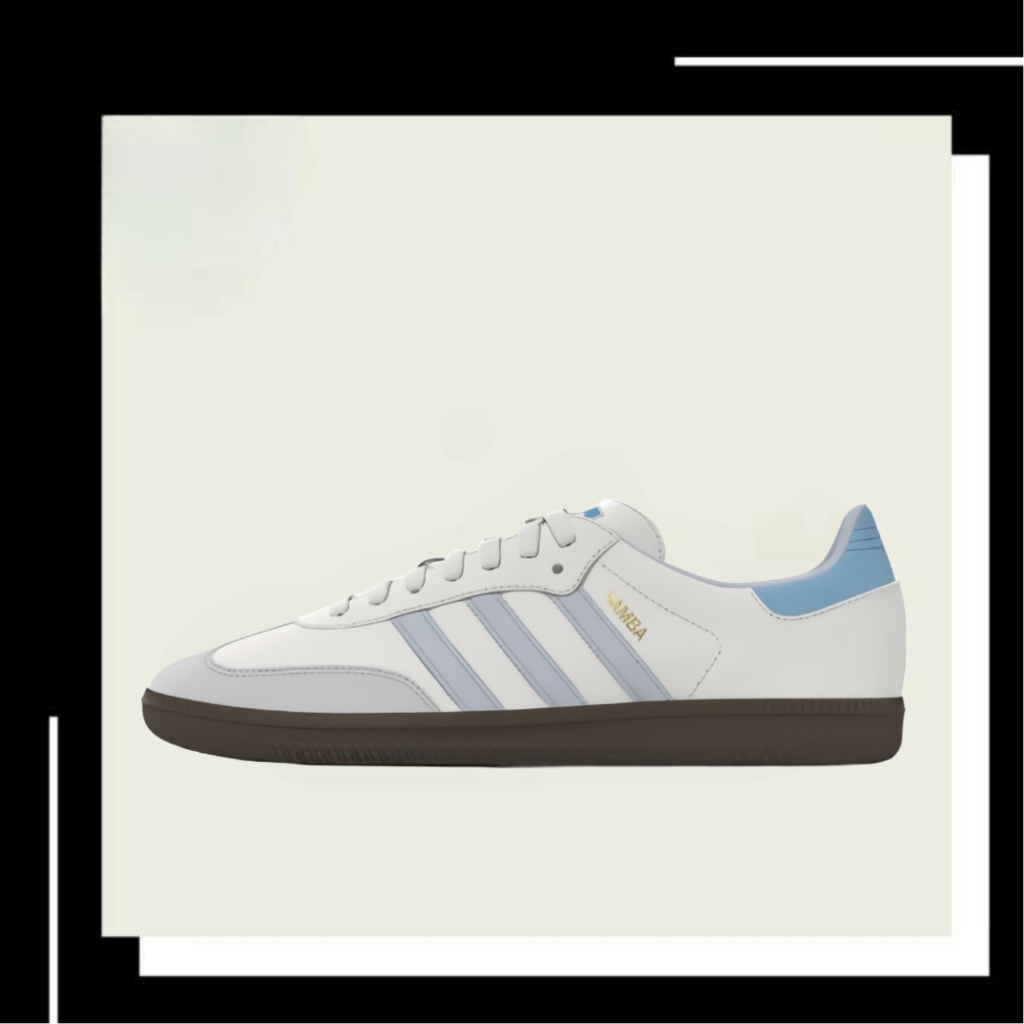 ของแท้ 100 % adidas origibals Samba OG สีขาว - ฟ้า