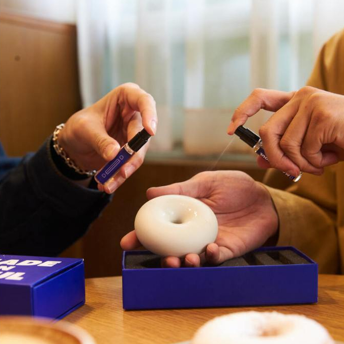 Gift Set | เซรามิกโดนัทน้ำหอม (+สเปรย์น้ำหอม 2 กลิ่น) Doughnut Diffuser Set | MADE IN SOUL x DROP BY DOUGH
