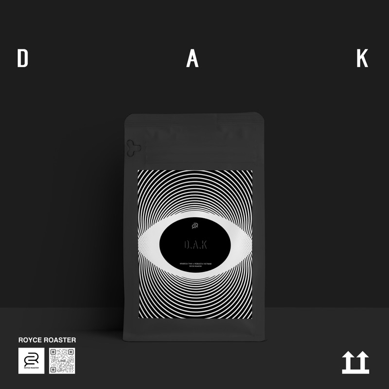 เมล็ดกาแฟ คั่วเข้ม D.A.K (ดี.เอ.เค.) Royce Roaster