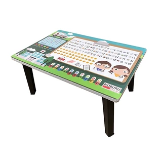 โต๊ะพับญี่ปุ่น ลายกขค/abc (คละลาย) ที่เขียนหนังสือ ก.ไก่&Abc ขนาด 40x60cm. (16”x24”) โต๊ะเด็กเล็ก