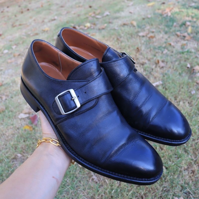 ส่งฟรี 8US 26cm รองเท้า Regal MONK STRAP – BLACK – CONWAY – WORN ONCE Pre-owned Authentic รองเท้าหนังทำงาน
