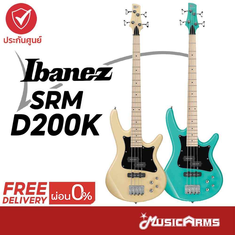 Ibanez SRMD200K เบสไฟฟ้า Electric Bass 4 String รับประกันศูนย์ Music Arms