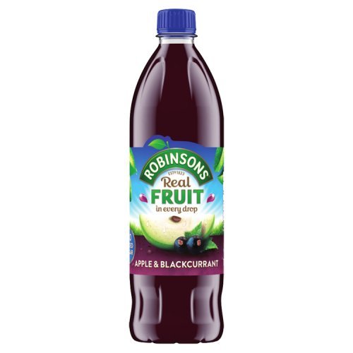 ROBINSON'S Original Apple & Blackcurrant Squash / Cordial - 1000ml / 1L