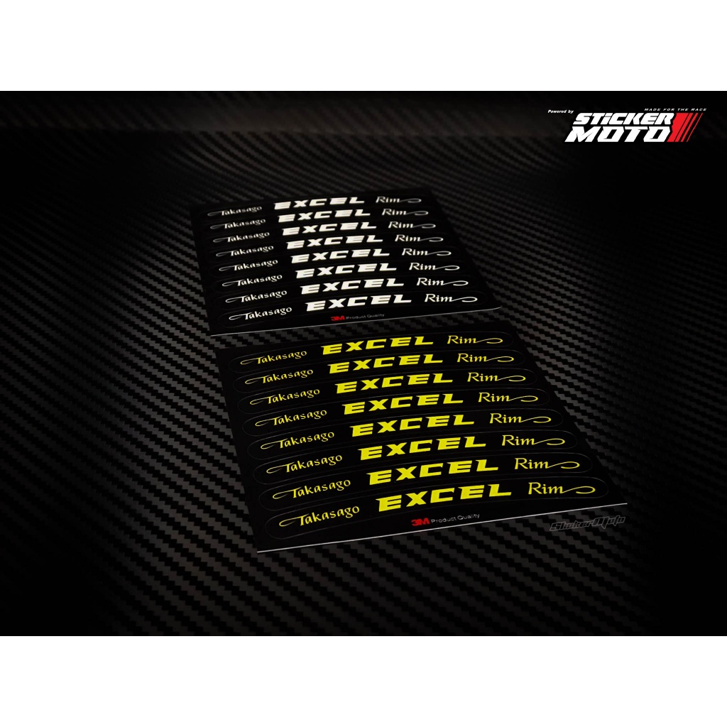 สติ๊กเกอร์ติดขอบล้อ EXCEL Rim Print เกรดคุณภาพ Sticker EXCEL Rim set
