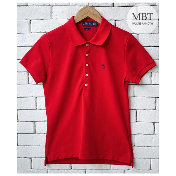 POLO RALPH LAUREN WOMEN SLIM FIT STRETCH POLO SHIRT #เสื้อโปโลผู้หญิง #ของแท้100%