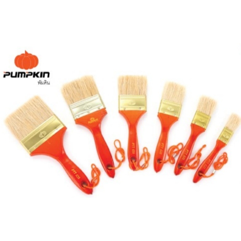 PUMPKIN *ราคาต่อ1โหล* แปรงทาสีขนขาว PTT-635 1"-4" 30119 30120 30121 30122 30123 30124