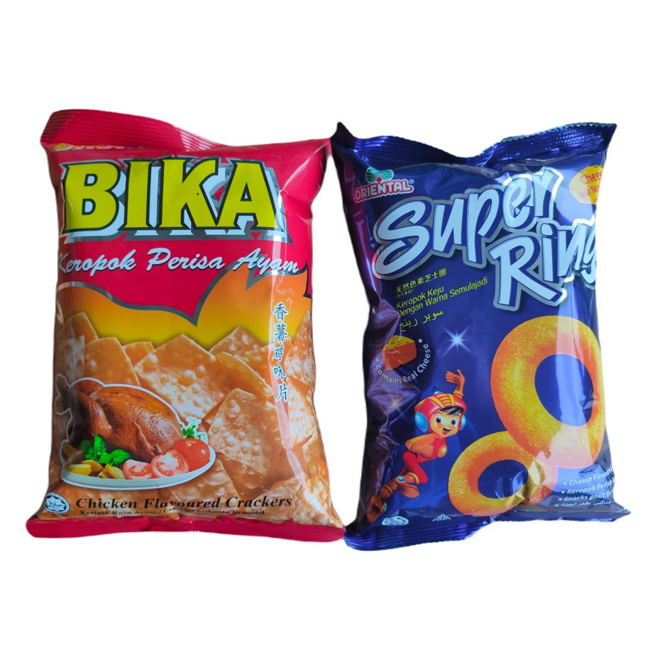 ขนม Bika-Super Ring รสไก่/ชีส ห่อใหญ่ 60 กรัม