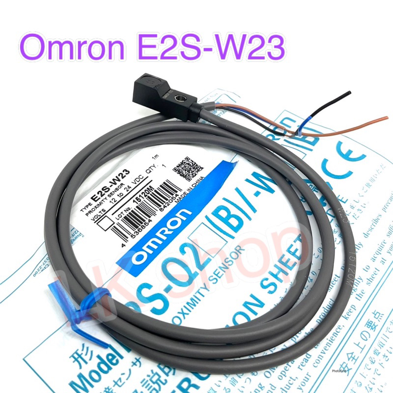 Omron E2S-W23 PROXIMITY SENSOR ไฟ 12-24VDC  1M (ของใหม่) ระยะ2.5mm 3สาย ชนิด NPN-NO