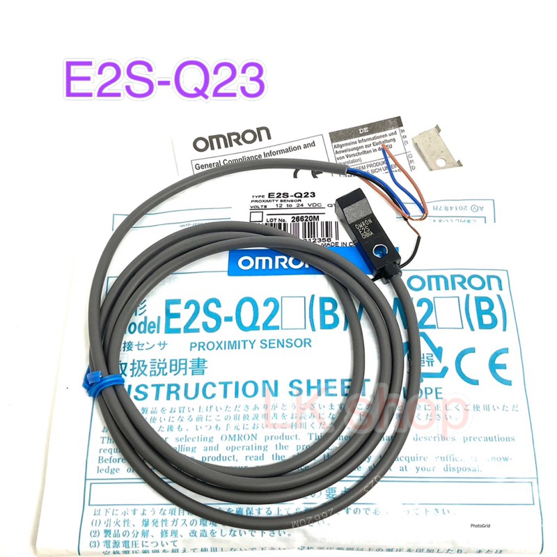 Omron E2S-Q23 PROXIMITY SENSOR 12-24VDC  1M (ของใหม่) ระยะ2.5mm 3สาย ชนิด NPN-NO