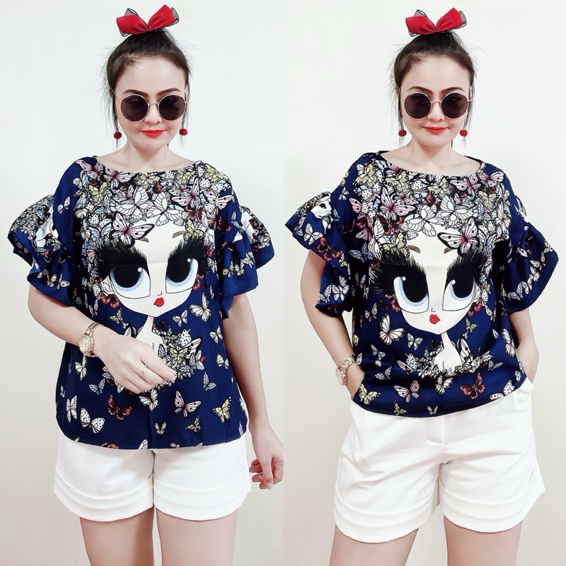 เสื้อโบฮีเมี่ยน เเขนระบายงานอลัง แบบใหม่ไม่ซ้ำใครเเน่นอน มีเก็บปลายทาง