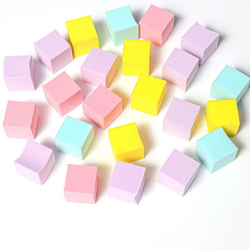 ฟองน้ำไล่สี ฟองน้ำสำหรับทำเล็บ แบบหั่นเต๋า พร้อมส่งในไทย ราคา ถูกที่สุด ดีลบีเคเค