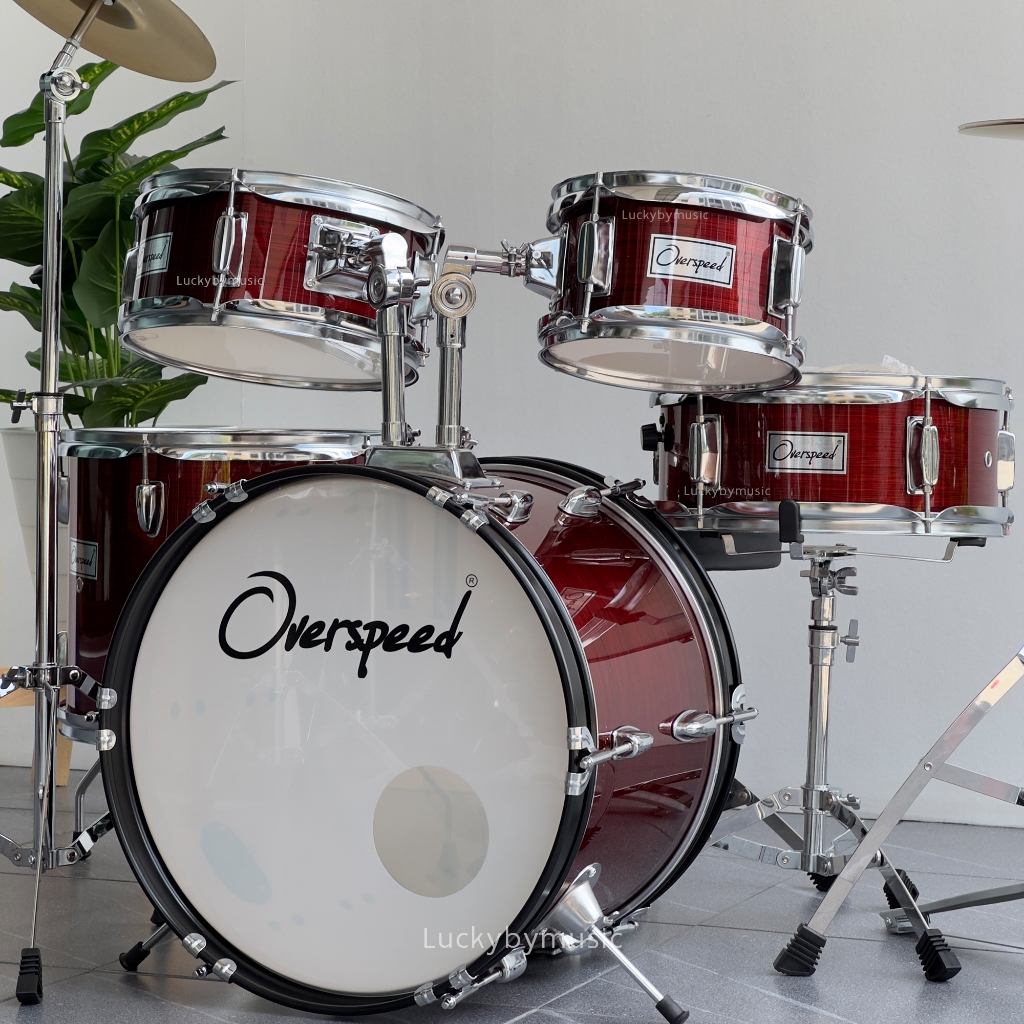 [ฟรีกระเป๋าไม้กลอง- ] กลองชุด Overspeed MELODY - JUNIOR DRUM SET กลองชุดเด็ก อุปกรณ์ครบ พร้อมใช้งาน