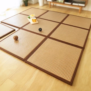 Japan Style เสื่อทาทามิหนาพิเศษ รุ่นที่คนญี่ปุ่นนิยมใช้มากที่สุด เสื่อไม้ไผ่tatami minimal พรมtatami ขนาด60*60cmหนา2.2cm