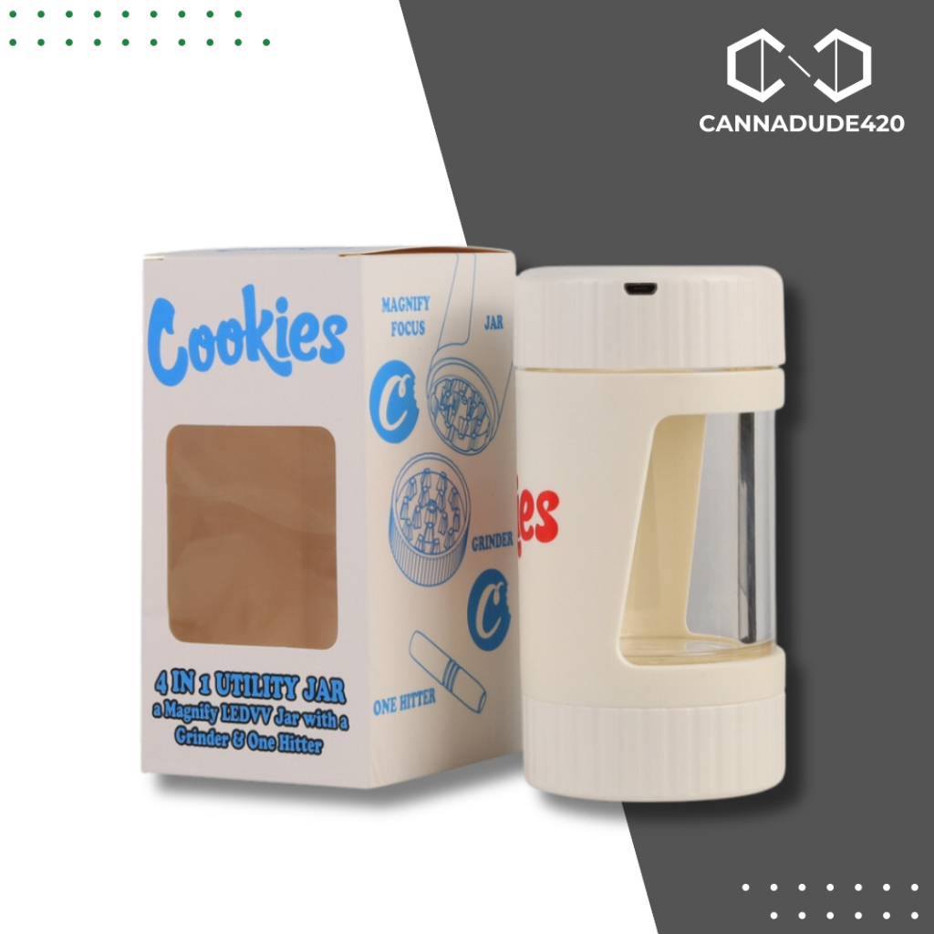 [ส่งฟรี] กระปุกโหล คุ๊กกี้ พร้อมแว่นขยาย มีไฟ LED ส่องสว่าง Cookies 4 IN 1 Utility Jar with a Magnif