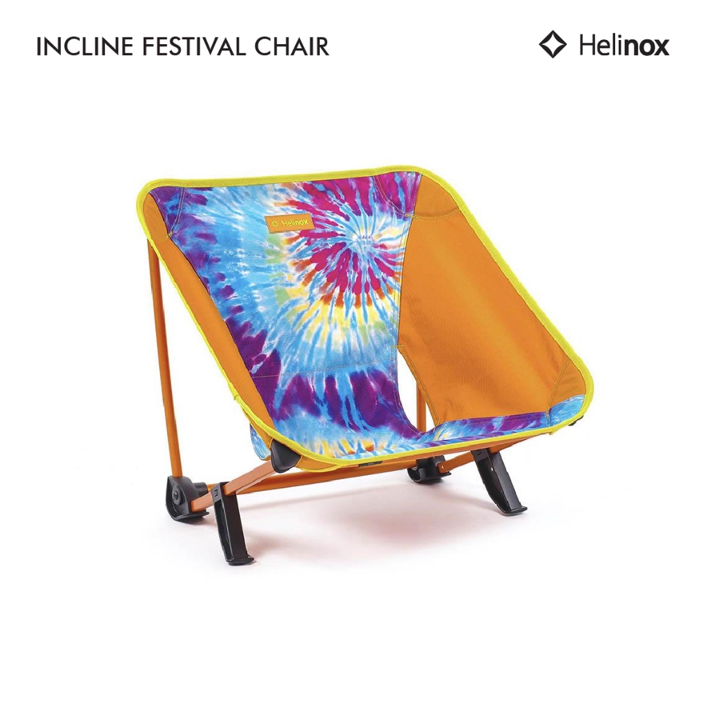 Helinox Incline Festival Chair ทรงต่ำ สามารถปรัมมุมองศาที่นั่งได้ เบา ทน รับน้ำหนักได้ดี พับเก็บได้ไม่เปลืองเนื้อที่ สำหรับแคมป์ปิ้งหรือนั่งเล่นในสวน โดย Tanlstore