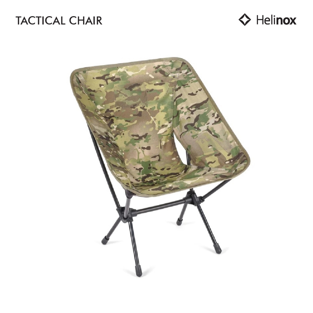 Helinox Tactical Chair เก้าอี้พับพกพาแค้มป์ปิ้ง เดินป่า สไตล์แทคติคอล มีช่องเก็บของทั้งสองข้างของที่นั่งและแถบเวลโครด้านหลัง เบา ประกอบและพับเก็บได้เล็ก สะดวก สำหรับกิจกรรมกลางแจ้งหรือตั้งแคมป์ โดย TANKstor