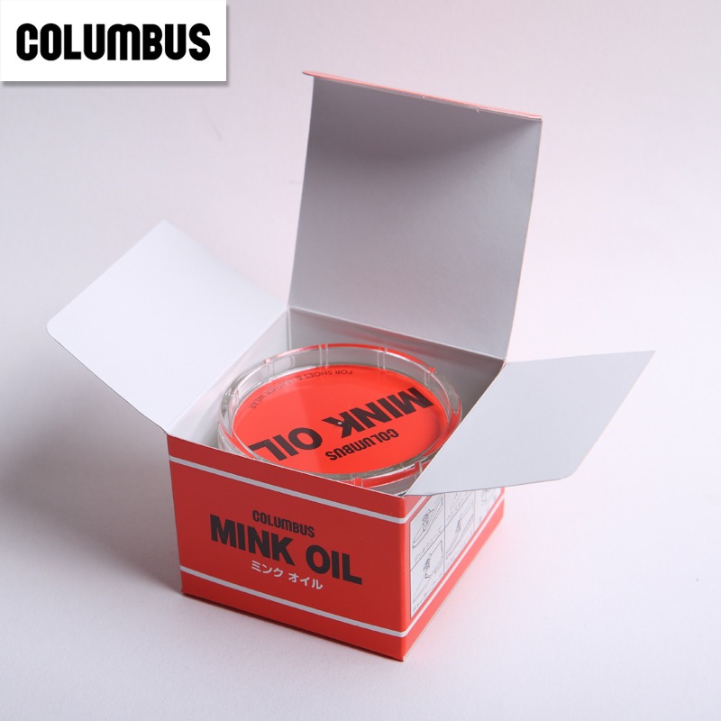 COLUMBUS ออยดูแลหนังแท้ - จากญี่ปุ่น Mink Oil รองเท้า กระเป๋า กันน้ำ ทำความสะอาดหนัง ไขปลาวาฬ น้ำมันขี้ผึ้ง