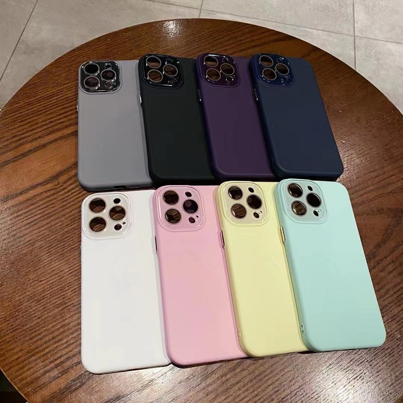 เคสซิลิโคนด้าน มีกระจกกันเลนส์กล้อง