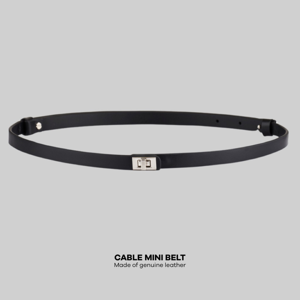 TOPLIST Cable mini belt เข็มขัดหนังแท้