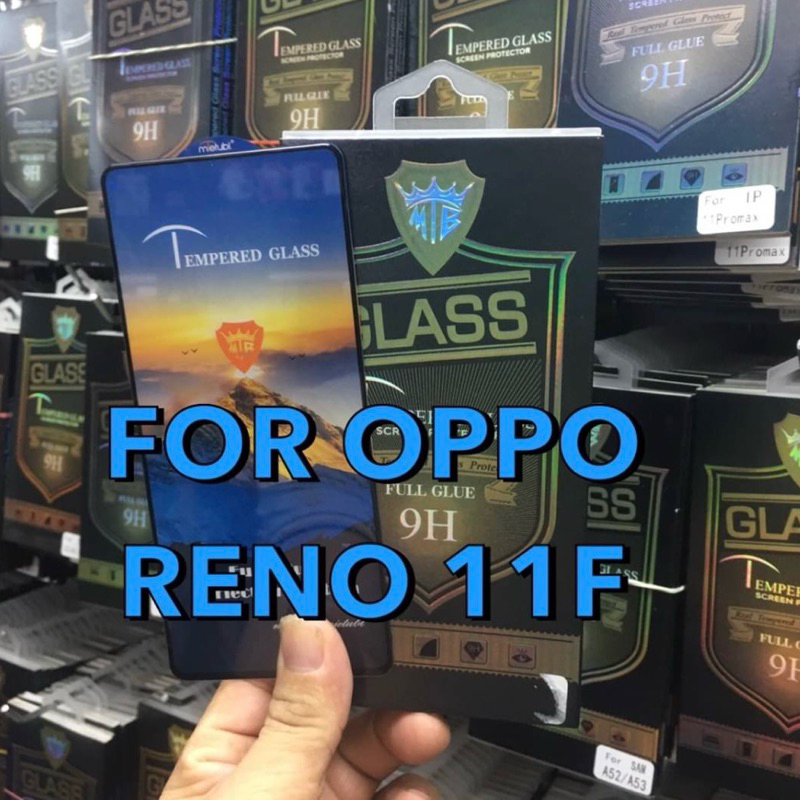 ฟิล์มกระจกนิรภัยแบบเต็มจอ รุ่น OPPO RENO 11F(5G) (ตรงรุ่น) ฟิล์มกระจกนิรภัยกันรอยขีดข่วน สินค้าพร้อมส่งในไทย
