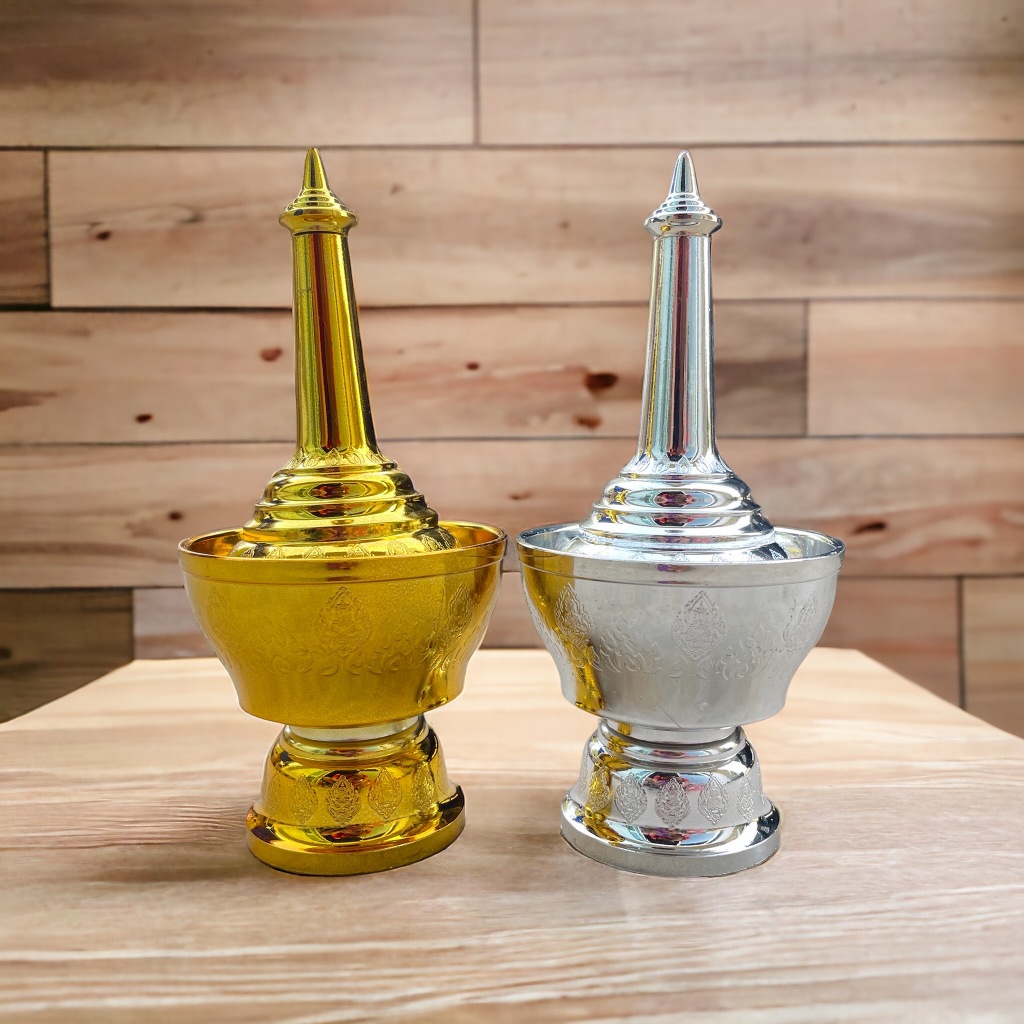 ชุดกรวดน้ำพระ ลายไทย โบราณ ประณีต ที่กรวดน้ำ