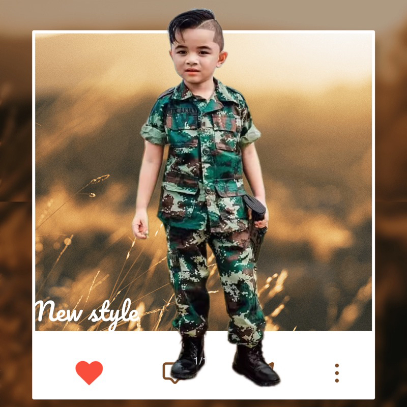 ชุดทหารบกเด็ก/ชุดทหารเด็ก2-10ปี