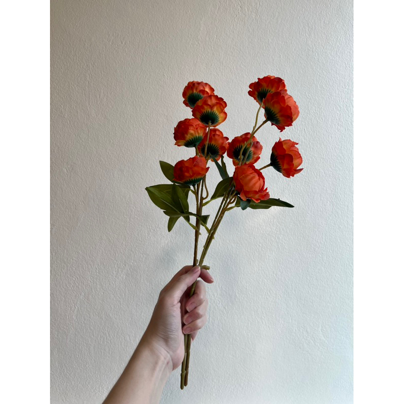 ดอกไม้ปลอม โบตั๋น Peony ช่อละ 10 ดอก ก้านยาว 45 cm