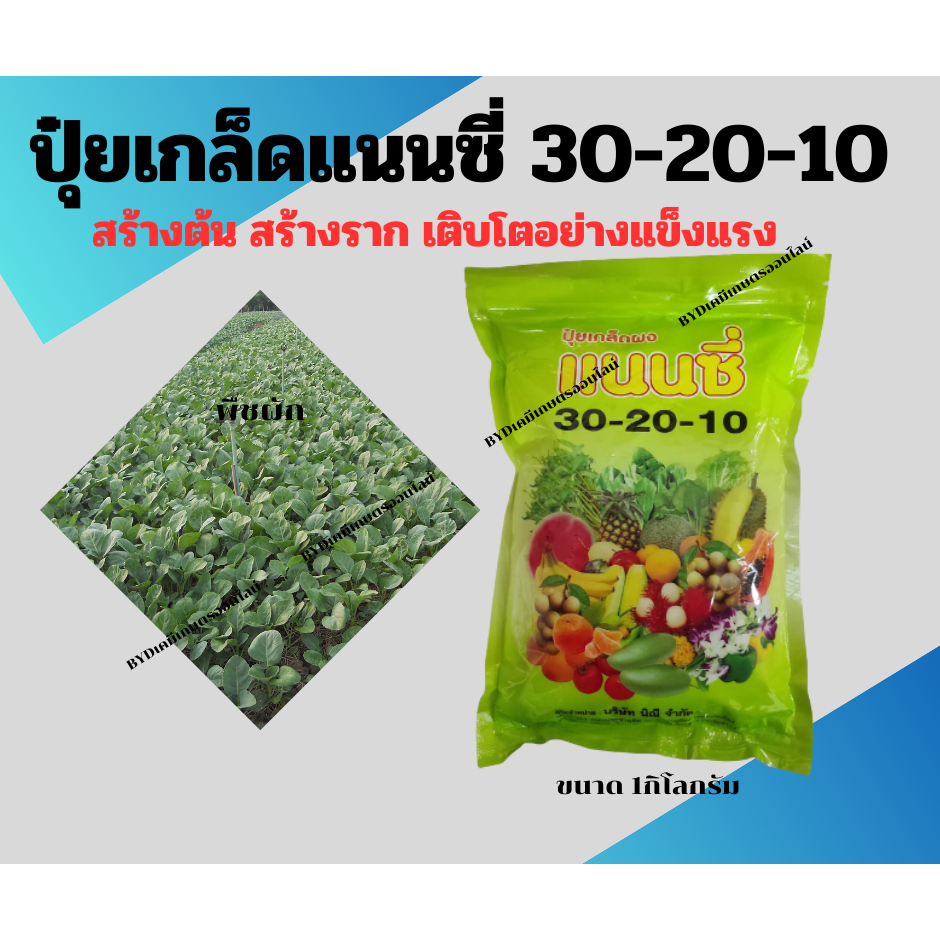 ปุ๋ยเกล็ดแนนซี่ สูตร 30-20-10 สูตรเร่งต้น เร่งราก ฟื้นต้น เพิ่มการเจริญเติบโต ของทุกๆพืช
