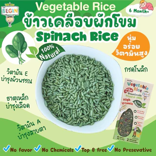 Begin (แยกสี) ข้าวญี่ปุ่นเคลือบผักธรรมชาติ 100% หุงง่าย นุ่มอร่อย วิตามินสูง ทำข้าวปั้น เบนโต๊ะ ไม่มีสารเคมีใดๆ