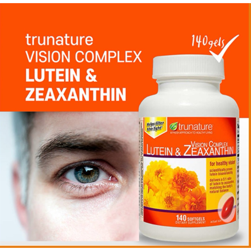 Lutein & Zeaxanthin Trunature Vision Complex 140เม็ด มองภาพชัดเจน👁️👁️🌼💦(EXP:2/2026)