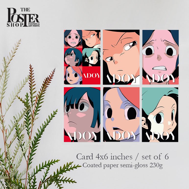 ADOY Album Card 4x6 inches Set of 6 การ์ดรูปภาพปกอัลบั้มวง ADOY 6 แบบ ขนาด 4x6 นิ้ว