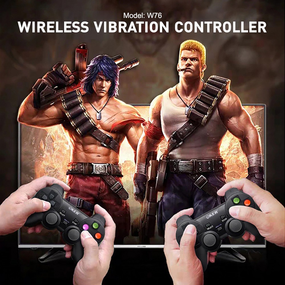 จอยเกมมิ่งไร้สาย Wireless สำหรับ PC/PS3 OKER W76 Gaming Joy Controller