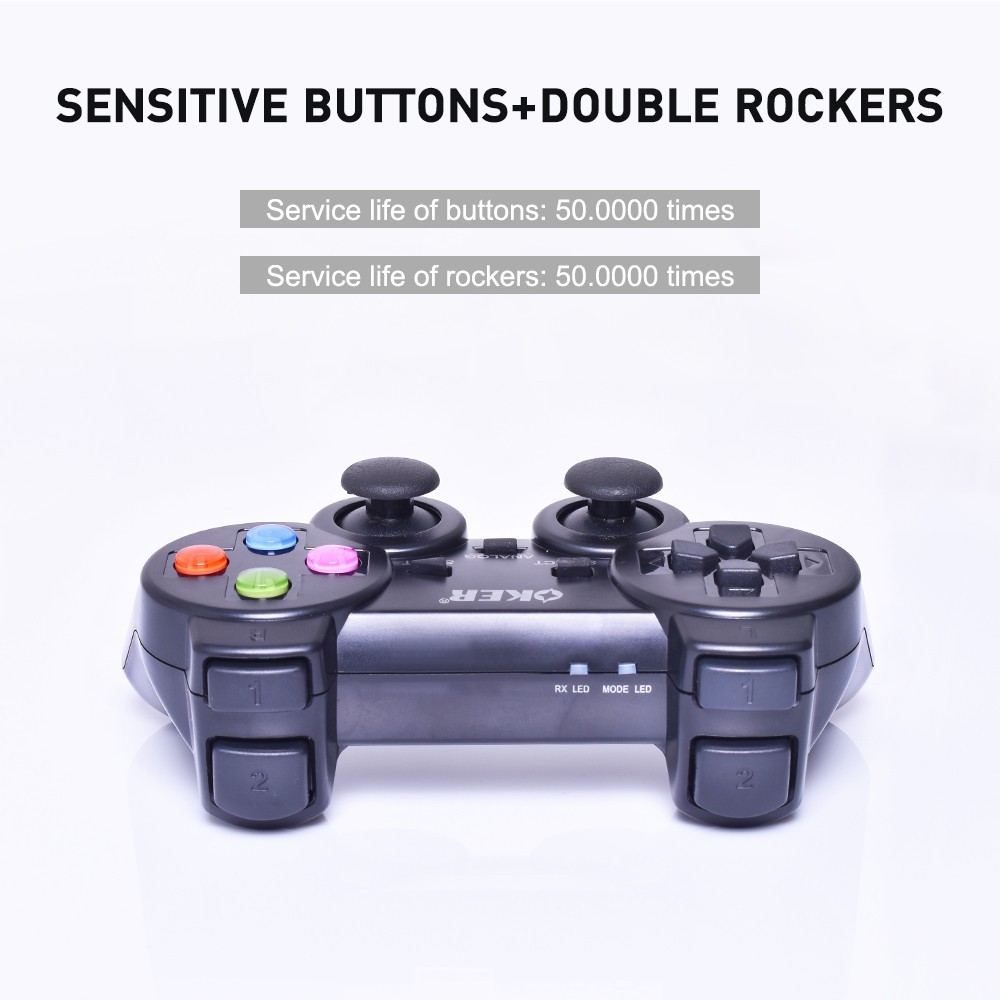จอยเกมมิ่งไร้สาย Wireless สำหรับ PC/PS3 OKER W76 Gaming Joy Controller