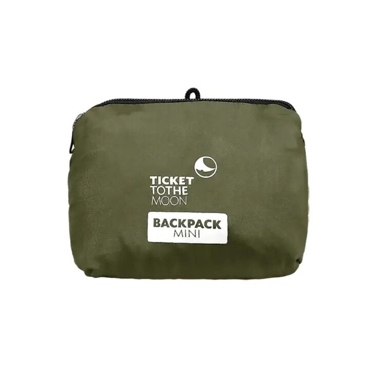 เป้ Ticket To The Moon รุ่น Mini Backpack 15L แบบมีซิปที่ฝา สีน้ำตาล , สีเขียว ,สีดำ Black , สีเขียว Army Green , สีแดง