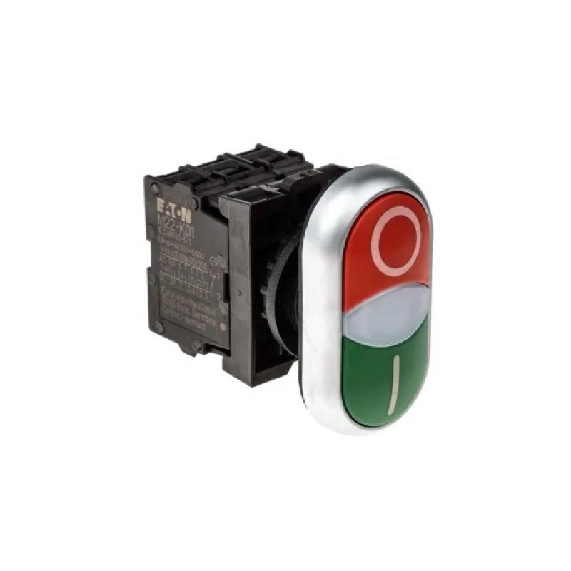 สวิตซ์ปุ่มกด Double Pushbutton Start-Stop M22-DDL-GR-X1/X0 ***เฉพาะหัว ไม่มี contact / ตัวครบเซ็ตมีอีกรายการครับ