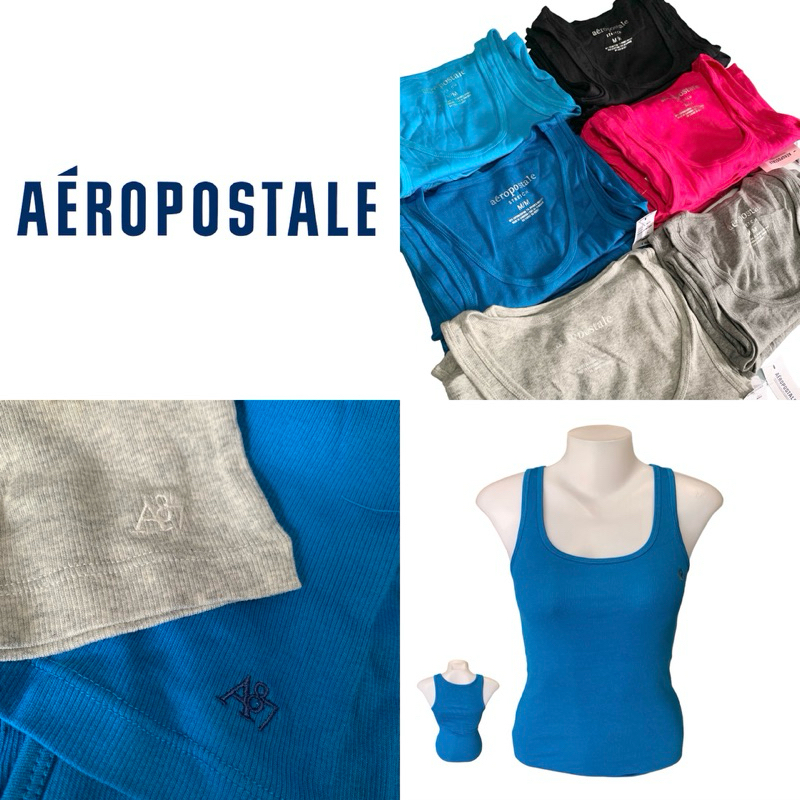 Aeropostale (XX49) เสื้อกล้าม คอยู คอกลม ผู้หญิง มีสี มีไซส์